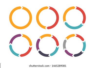 Circle Arrow For Infographic Icons Set