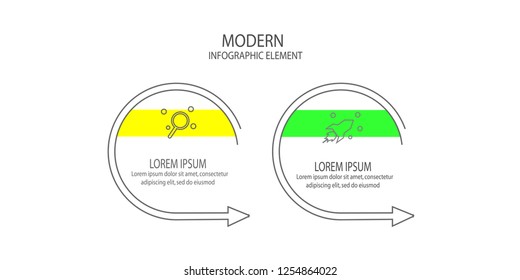 circle arrow infographic template element design vector