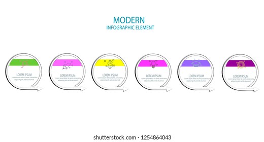 circle arrow infographic template element design vector