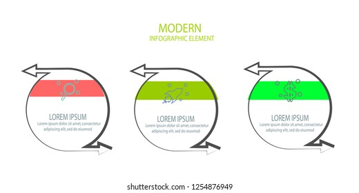 circle arrow infographic template element design vector