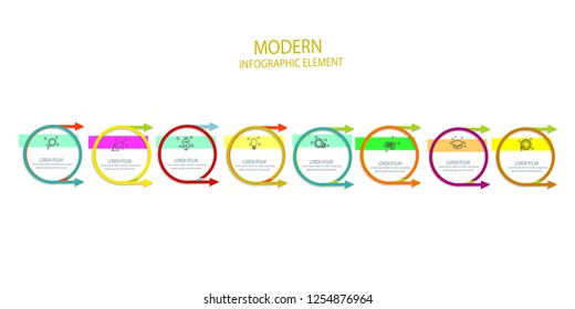 circle arrow infographic template element design vector