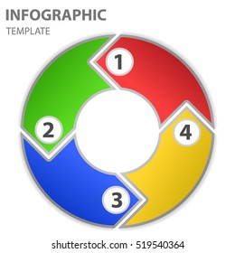 Circle arrow infographic vector
