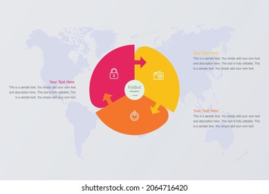 Circle with arrow infographic vector 3