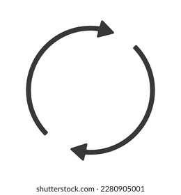 Circle arrow infographics vector. Infographic process repeat icon. Circled arrows vector icon. Set of vector infographic arrows.