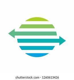 Circle Arrow Link Connection Business Company Vector Logo Design
