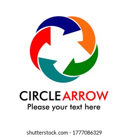 Circle arrow logo design template illustration, suitable for brand, website, company, network etc