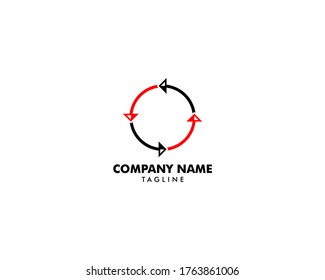 Circle Arrow Logo Template Vector Design