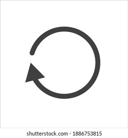 circle with arrow on white background. Vector