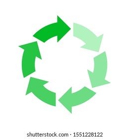 Circle arrow. Reload arrow icon isolated. Color refresh vector arrow. Circle arrow for infographic