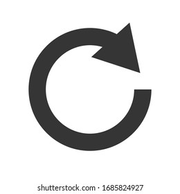 Circle Arrow. Reload Arrow Icon Isolated. Black Refresh Vector Arrow. Circle Arrow For Infographic