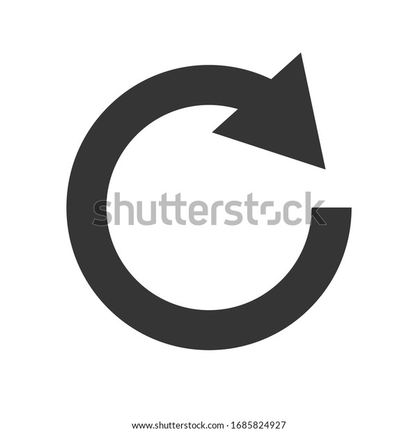 Circle arrow. Reload arrow\
icon isolated. Black refresh vector arrow. Circle arrow for\
infographic