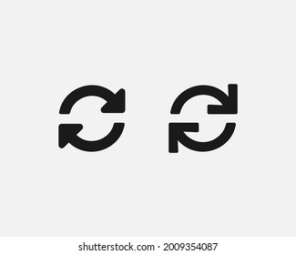 Circle arrow. Reset icon. Update sign. Repeat icon. Reload. Transaction. Data exchange. History icon. Countdown time. Environment. Reuse symbol isolated Vector EPS 10