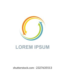 Circle arrow round logo vector image