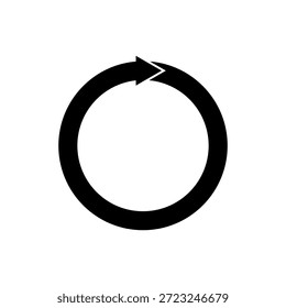 Flecha circular. Muestra de recarga redonda, ícono de repetición, símbolo de flecha giratoria, Ilustración vectorial