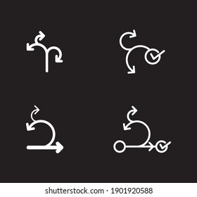 Kreis mit Pfeil, der das Symbol Scrum symbolisiert, Vektorgrafik
