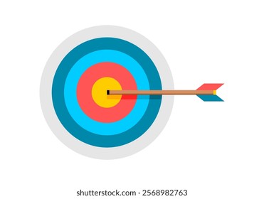 Circle arrow target icon flat vector design