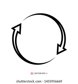 Circle Arrow Template Arrow Circle Design Stock Vector (Royalty Free ...