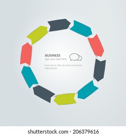 Circle arrow template. step by step numbered banner. Vector infographic. 
