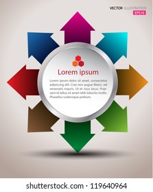 circle arrow vector for business concepts
