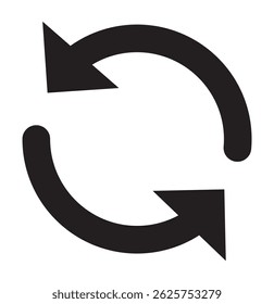 Vector de flecha de círculo, conjunto de iconos. Icono de estilo plano recicla el símbolo de flecha Web Diseño gráfico. Iconos de flechas de rotación.  