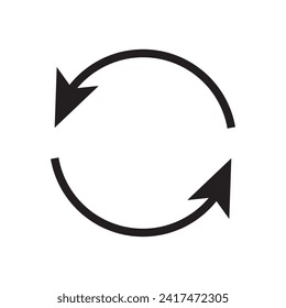  circle arrow vector icons. Recycling icon. Refresh icon. Reload icon vector. Update icon., Circular vector arrows. Refresh and reload arrow. Arrows flat sign. Repeat cycle symbol.