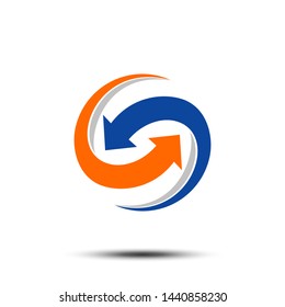 Circle Arrow Vector Logo Template Illustration Design