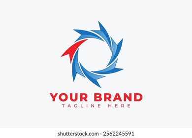 Circle Arrow Vortex Logo Design Element