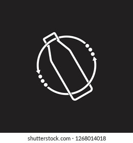 circle arrows bottle process symbol vector
