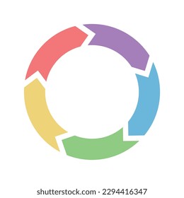 circle arrows flow icon, colors, vector illustration 