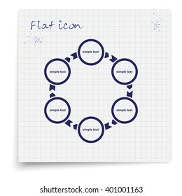 Circle arrows icon.