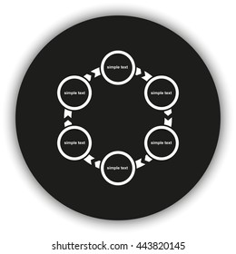 Circle arrows icon.