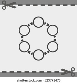 Circle arrows icon.