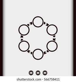 Circle arrows icon.