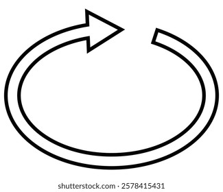 Circle arrows icon. Black color, different thickness. Recycle icon set, refresh, repeat, Vector illustration. Stock image. Interconnecting round arrow vector icons set. Work in progress sign. EPS 10