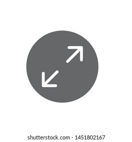 Circle arrows icon isolated on white background. Expand symbol modern simple vector icon for website or mobile app