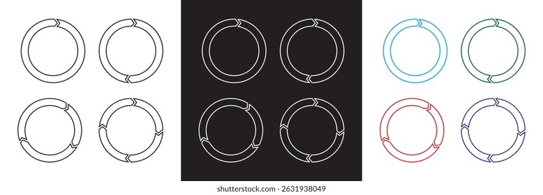 Circle arrows icon . Reload sign, repeat icon, rotate arrow icon. Vector for websites, mobile interfaces, presentations, banner, visual branding etc. Vector illustration.EPS 10