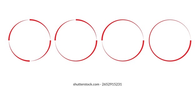 Conjunto de ícones de setas circulares. setas circulares diferentes de fundo branco. Cor preta, espessura diferente. Ícone de reciclagem definido, atualizar, repetir, ilustração de vetor. Imagem de stock. design eps 10