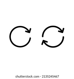 Circle arrows icon set , Reload , Refresh icon isolated on white background. Vector illustration