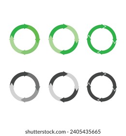 Circle Arrows Icon Set Vector Design.