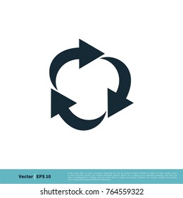 Circle Arrows Icon Vector Logo Template Illustration Design. Vector EPS 10.