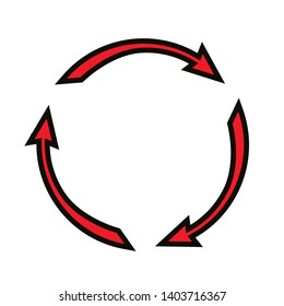 Circle arrows for infographic. Diagram, graph, presentation and chart. Business concept with 3 options.Cycle arrow signs.Vector image