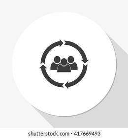 Circle arrows for infographic. Employees skills and abilities.