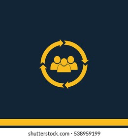 Circle arrows for infographic. Employees skills and abilities.