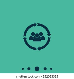 Circle arrows for infographic. Employees skills and abilities.