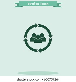Circle arrows for infographic. Employees skills and abilities.