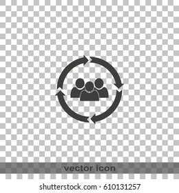 Circle arrows for infographic. Employees skills and abilities.