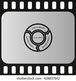 Circle arrows for infographic. Flat icon.