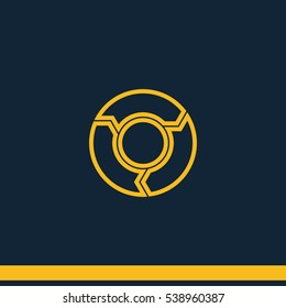 Circle arrows for infographic. Flat icon.