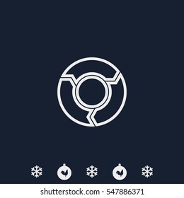 Circle arrows for infographic. Flat icon.
