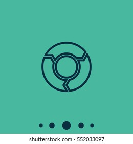 Circle arrows for infographic. Flat icon.